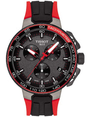 Tissot T Race Cycling Vuelta Black Dial Two Tone Rubber Strap Watch For Men - T111.417.37.441.01