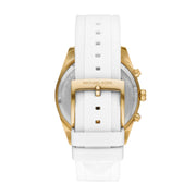 Michael Kors Hadyn Chronograph White Dial White Rubber Strap Watch for Women - MK7484