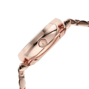 Emporio Armani Meccanico Gianni T Bar Blue Dial Rose Gold Steel Strap Watch For Women - AR60043