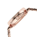 Emporio Armani Meccanico Gianni T Bar Blue Dial Rose Gold Steel Strap Watch For Women - AR60043