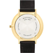 Movado Ultra Slim Blue Dial Brown Leather Strap Watch For Women - 0607092