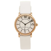 Marc Jacobs Roxy White Dial White Leather Strap Watch for Women - MJ1562