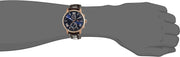 Tommy Hilfiger Aiden Quartz Blue Dial Brown Leather Strap Watch for Men - 1791308