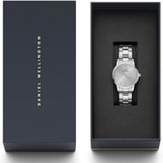 Daniel Wellington Iconic Link Unitone Silver Dial Silver Steel Strap Watch For Women - DW00100402