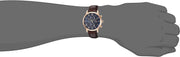 Tommy Hilfiger Kane Chronograph Blue Dial Brown Leather Strap Watch for Men - 1791399