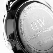 Daniel Wellington Dapper Reading Quartz White Dial Black Leather Strap Watch For Women - DW00100117