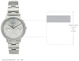 Hugo Boss Prima Chronograph Silver Dial Silver Steel Strap Watch for Women - 1502570