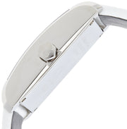 Calvin Klein Window White Dial White Leather Strap Watch for Women - K2M23120