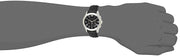 Emporio Armani Valente Chronograph Black Dial Black Leather Strap Watch For Men - AR1633