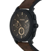 Fossil Machine Flight Chronograph Brown Dial Brown Leather Strap Watch for Men - FS4656