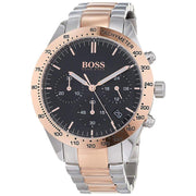 Hugo Boss Talent Chronograph Black Dial Two Tone Steel Strap Watch for Men - 1513584