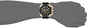 Diesel BAMF Chronograph Black Dial Black Leather Strap Watch For Men - DZ7346