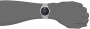 Movado Museum Classic Black Dial Silver Steel Strap Watch For Men - 606504