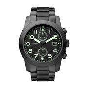 Marc Jacobs Larry Chronograph Black Dial Black Steel Strap Watch for Men - MBM5032