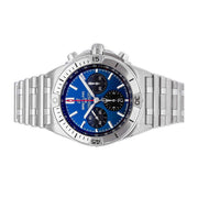 Breitling Chronomat B01 42mm Blue Dial Silver Steel Strap Watch for Men - AB0134101C1A1