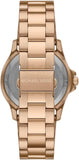 Michael Kors Everest Three Hand Quartz Black Dial Gold Steel Strap Watch For Men - MK9140