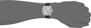 Emporio Armani Sportivo Chronograph Silver Dial Black Leather Strap Watch For Men - AR6054