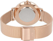 Daniel Wellington Petite Amber Brown Dial Rose Gold Mesh Strap Watch for Women - DW00100478
