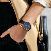 Daniel Wellington Petite Ashfield Black Dial Black Mesh Bracelet Watch Watch For Women - DW00100201