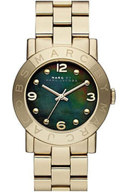 Marc Jacobs Amy Green Dial Gold Steel Strap Watch for Women - MBM8619