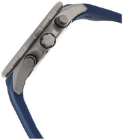 Hugo Boss Globetrotter Chronograph Blue Dial Blue Silicone Strap Watch for Men - 1513821