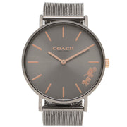 Coach Perry Grey Dial Grey Mesh Bracelet Watch for Women - 14503127