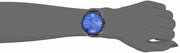 Diesel Big Daddy Blue Dial Black Leather Strap Watch For Men - DZ7127