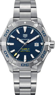 Tag Heuer Aquaracer Calibre 5 Automatic Blue Dial Silver Steel Strap Watch for Men - WAY2012.BA0927