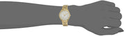 Michael Kors Lauryn Mother of Pearl White Dial Gold Steel Strap Watch for Women - MK3899