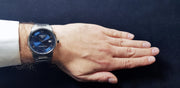 Tissot Luxury Powermatic 80 Blue Dial Silver Steel Strap Watch For Men - T086.407.11.047.00