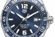 Tag Heuer Formula 1 Bucherer Blue Edition Blue Dial Blue Calfskin Strap Watch for Men - WAZ2015.FT8023