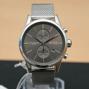 Hugo Boss Jet Chronograph Grey Dial Silver Mesh Bracelet Watch for Men - 1513440