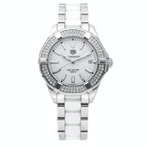 Tag Heuer Aquaracer Diamonds White Dial Two Tone Steel Strap Watch for Women - WAY131F.BA0914