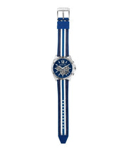 Michael Kors Brecken Chronograph Blue Dial Two Tone PVC Strap Watch For Men - MK8950