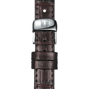 Tissot T Classic Le Locle Automatic Silver Dial Brown Leather Strap Watch For Women - T006.207.16.038.00