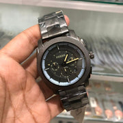 Fossil Machine Chronograph Grey Dial Grey Steel Strap Watch for Men - FS5172