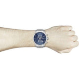 Hugo Boss Skymaster Chronograph Blue Dial Silver Steel Strap Watch for Men - 1513784