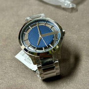 Armani Exchange Hampton Chronograph Blue Dial Silver Steel Strap Watch For Men - AX2178