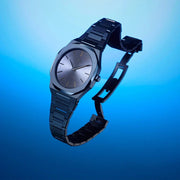 D1 Milano Ultra Thin Midnight Dial Blue Steel Strap Watch for Men- D1-UTBJ21