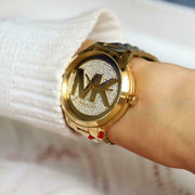Michael Kors Bradshaw Gold Dial Gold Steel Strap Watch for Women - MK6487