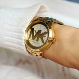 Michael Kors Bradshaw Gold Dial Gold Steel Strap Watch for Women - MK6487