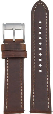 Fossil Pilot Chronograph White Dial Brown Leather Strap Watch for Men - FS5146