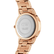 Daniel Wellington Iconic Link Pink Dial Rose Gold Steel Strap Watch For Women - DW00100335
