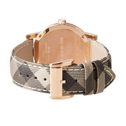 Burberry The City Rose Gold Dial Brown Leather Strap Watch for Women - BU9040
