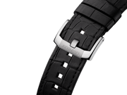 Tag Heuer Autavia Chronometer Flyback Chronograph Silver Dial Black Leather Strap Watch for Men - CBE511B.FC8279