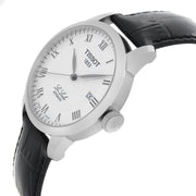 Tissot T Classic Le Locle Automatic Silver Dial Black Leather Strap Watch For Men - T41.1.423.33