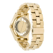 Marc Jacobs Henry Skeleton Gold Dial Gold Steel Strap Watch for Women - MBM3263