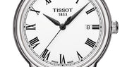 Tissot T Classic Carson White Dial Black Leather Strap Watch for Men - T085.410.16.013.00