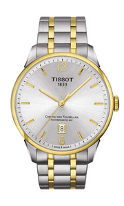 Tissot Chemin Des Tourelles Powermatic 80 Silver Dial Two Tone Steel Strap Watch For Men - T099.407.22.038.00