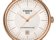Tissot T Classic Carson Premium Automatic White Dial Rose Gold Steel Strap Watch for Men - T122.407.33.031.00